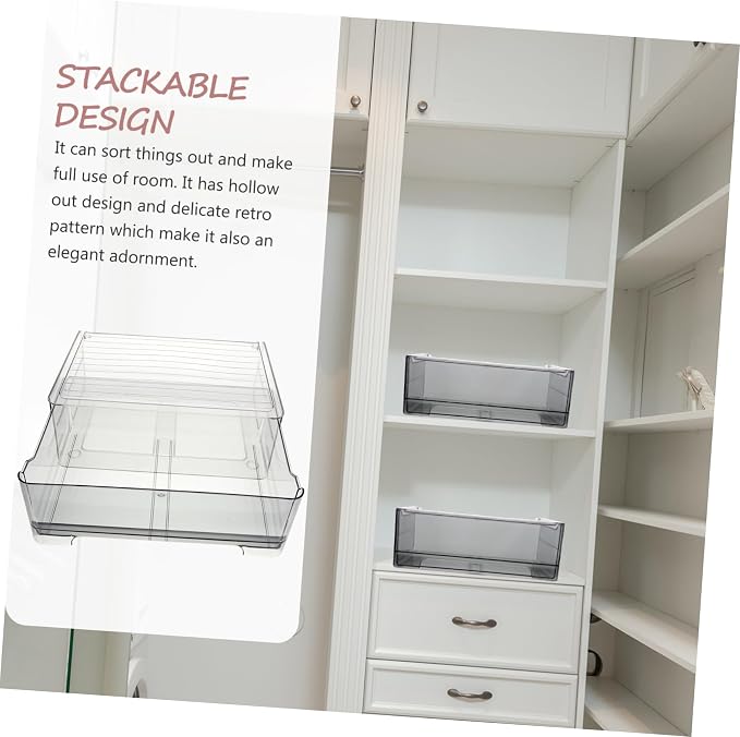 Underwear Organizer Storage Bin Stackable Clothing and Organizer for Bedroom Closet and Dresser Capacity Portable Design Easy Access Grey Includes Labels