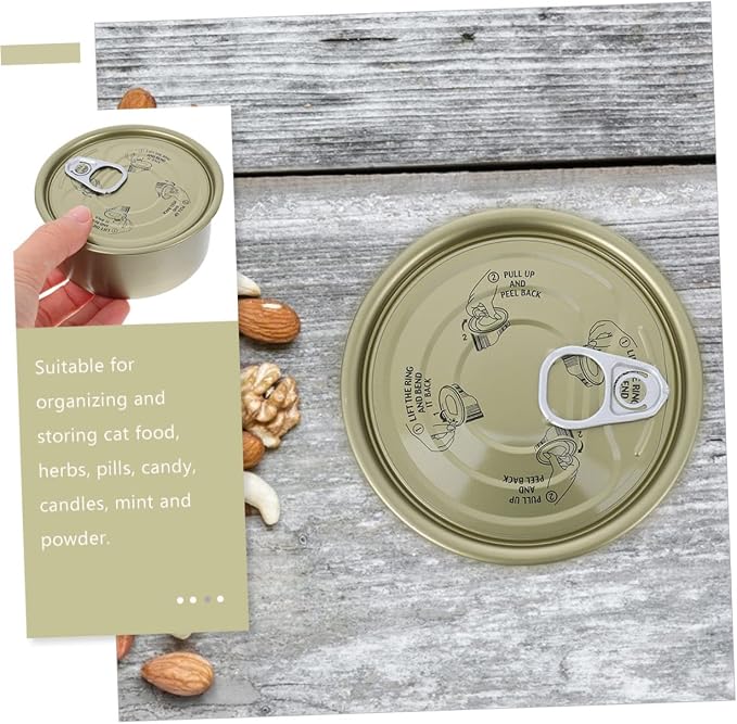 12Pcs Food Grade Tinplate Self Seal Storage Tins for Cookies Cakes and Pet Food Durable and Lightweight Holiday Favor Containers for Parties and Decoration