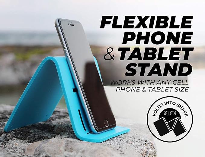 Adjustable Cell Phone Stand and Tablet Stand for Work and Home – Flexible Phone Holder is The Perfect iPhone Stand for Video Calls and Holds Any Device – Non-Slip Grip, Strong and Durable