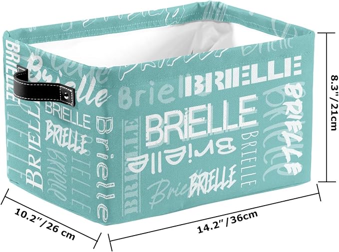 Personalized Storage Bins with Name Custom Kids Storage Basket Cubes Organizer with Handles for Organizing Boys and Girls Toys Shelf Closet Nursery Baskets Boxes, 1 Pack