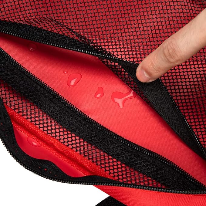 Red First Aid Bag Empty Travel Rescue Pouch First Responder Storage Medicine Emergency Bag for Car Home Office Kitchen Sports Outdoors (Red)