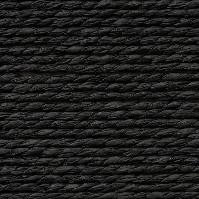 LA JOLIE MUSE Bathroom Basket Organizers, Paper Rope Storage, Black 4 Pack