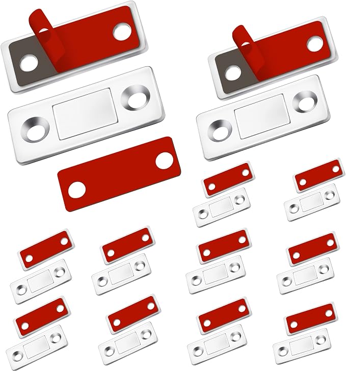 Cabinet Magnetic Catch 12 Pack Ultra Thin Cabinet Door Magnetic Catch for Drawer Magnet Adhesive Cabinet Latch Magnetic Closures for Sliding Door Closure Kitchen Closet Closer