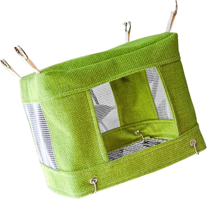Bird Perch Nest Tent Stand for Parrots Conure Budgies Swing Breathable Hammock for Small to Large Parrots Toy Hanging Bed