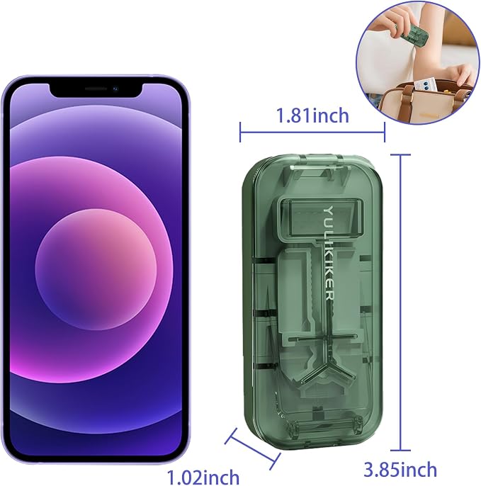 Pill Cutter, Pill Splitter for Small Pills, Cuts 1/2, 1/3, 1/4 Pills