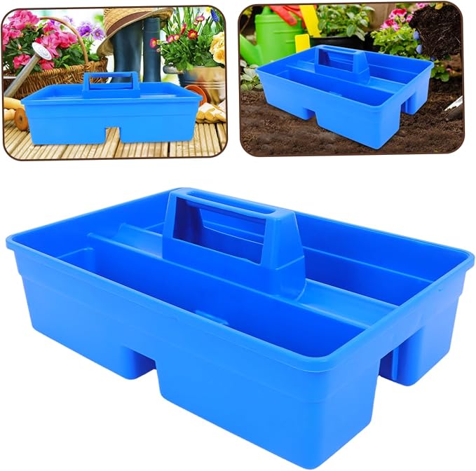 ARTIBETTER Plastic Multi-use Storage Organizer Tool Case Portable Vet Kit Handle Storage Tote Easy Access Dividers