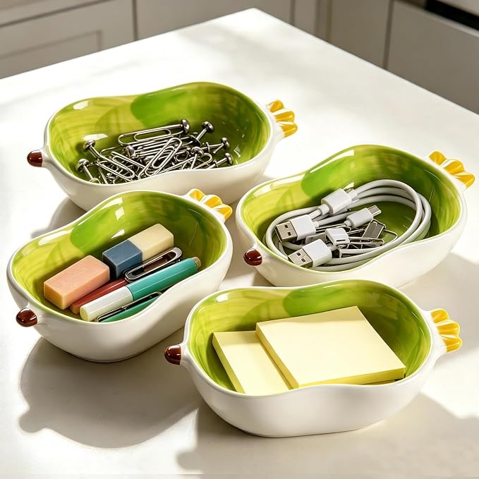 Ceramic Jewelry Trinket Dish Decorative Ring Holder Key Bowl for Women Gift
