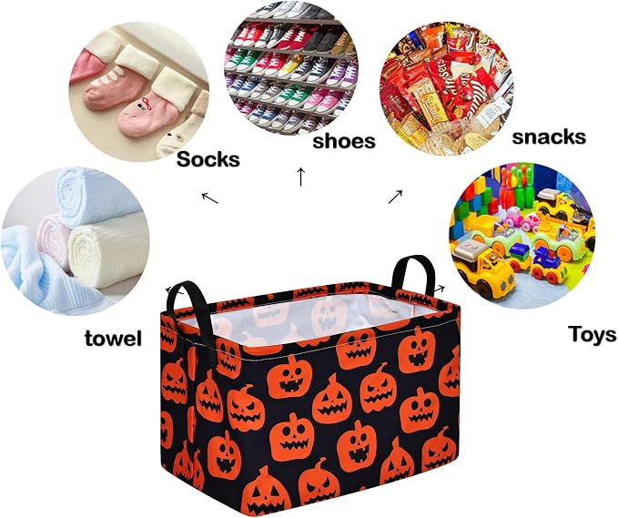 Rectangle Gift Storage Basket Home Shelf Storage Basket Organizer Box Clothes Laundry Hamper Nursery Basket Laundry Basket with Handles