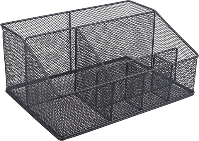Universal Pet Grooming Supplies Organizer, Dog Storage Organizer for Grooming Supplies, 6-Compartment Mesh wire Dog Stuff Storage Organizer for Dogs Cat Grooming Blanket,Shampoo,Trimmer,Clipper,Brush