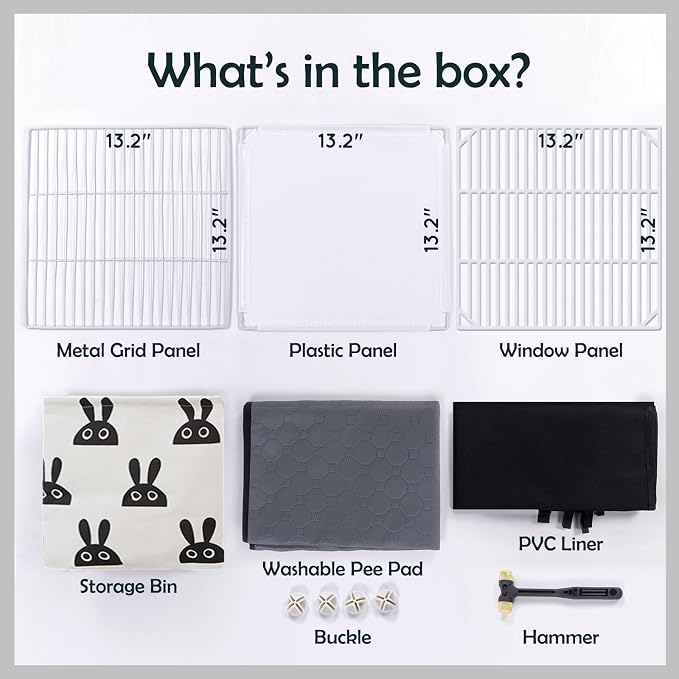 MEEXPAWS Guinea Pig Cages, Bunny and Rabbit Cage Large 42"L x 28"W x 28"H | Small Animal Playpen with Storage Space, Top Cover, Waterproof Liner and Washable Pee Pad, Indoor Pet Enclosure for Kitten