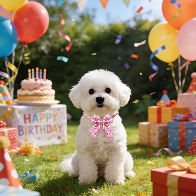 PET SHOW 10 Pack Happy Birthday Sailor Dog Bowties for Small Dogs