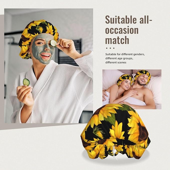 Adjustable Silk Satin Night Cap Women's Men's Sleep Cap