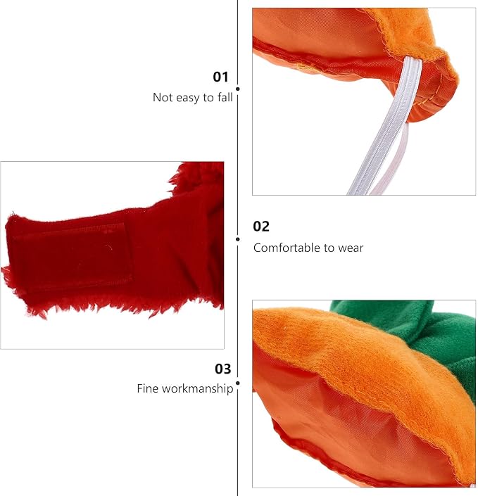POPETPOP 4pcs Cute Pet Party Hat for Dogs and Cats, Fruit-Shaped Cloth Headwear with Fine Workmanship, Practical and Stylish Cosplay Accessory for Birthday and Festival Events