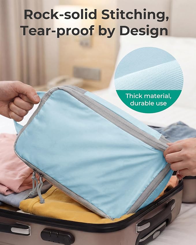 BAGSMART Compression Packing Cubes for Travel Essentials | 14 Set /6 Set /4 Set/2 Set, Lightweight, Durable