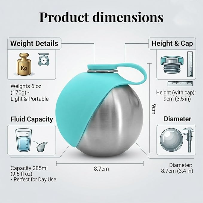 2026 NEW 2-in-1 Portable Dog Water Bottle for Small Dogs - Leak-Proof & Compact Dog Travel, Foldable Pet Water Bottle for Small Dog Walking, Hiking & Travel (Pink+Print)