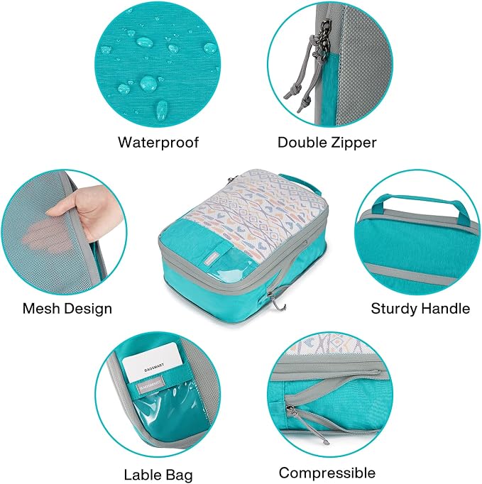 BAGSMART Compression Packing Cubes for Travel Essentials | 14 Set /6 Set /4 Set/2 Set, Lightweight, Durable