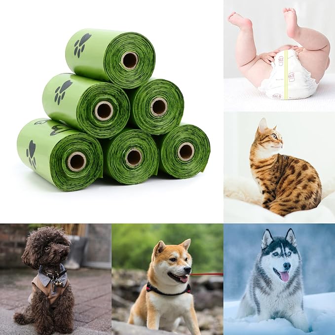 Dog Poop Bags Rolls with Dispenser Extra Thick Leak Proof 280Ct Scented | Strong Large 9x13 inch Waste Refill Bags for Daily Dog Walks, Cat Litter Cleanup Outdoor Travel and Multi-Pet Households