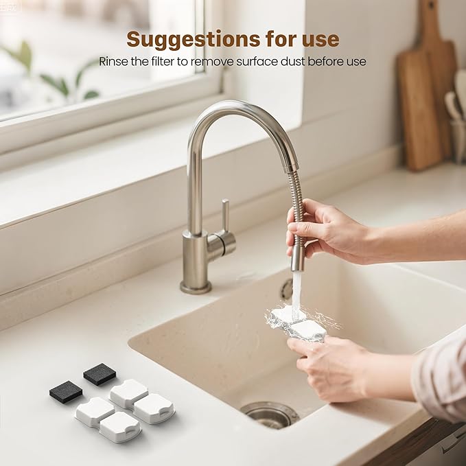Cat Water Fountain Filters: 12 Cat Fountain Filter Replacement - 3 Months Set of Replacement Filters for ATMZIQXR Pet Fountains S18 - Contains 6 Carbon Filters + 6 Sponges Filters