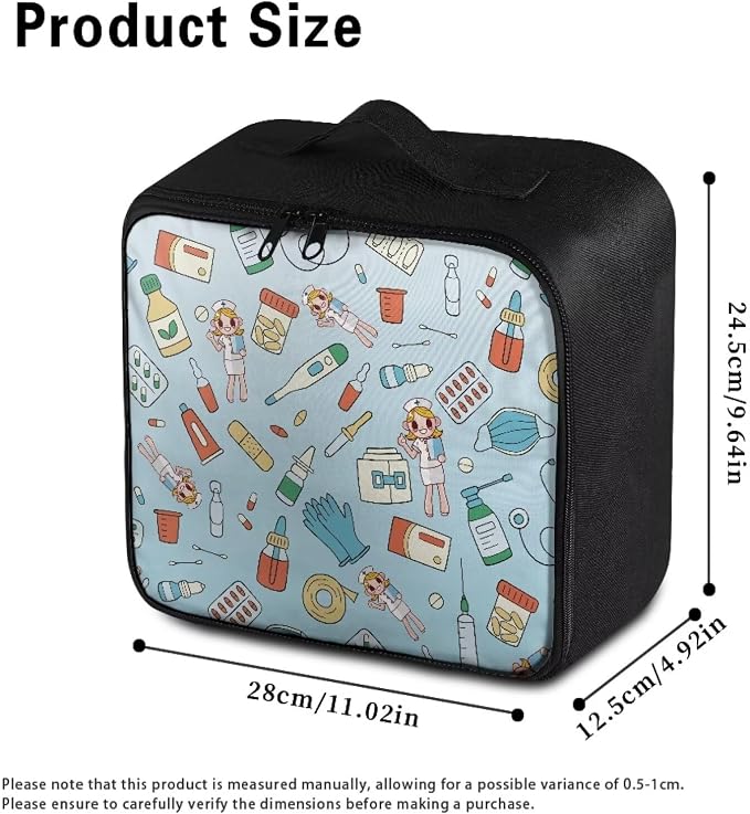 Nurses First Aid Bag Empty Travel Medicine Bag College Kids Medical Equipment Bag Cute First Aid Pouches Empty Medium First Aid Medical Kit Accessory Pouches Organizer Bag