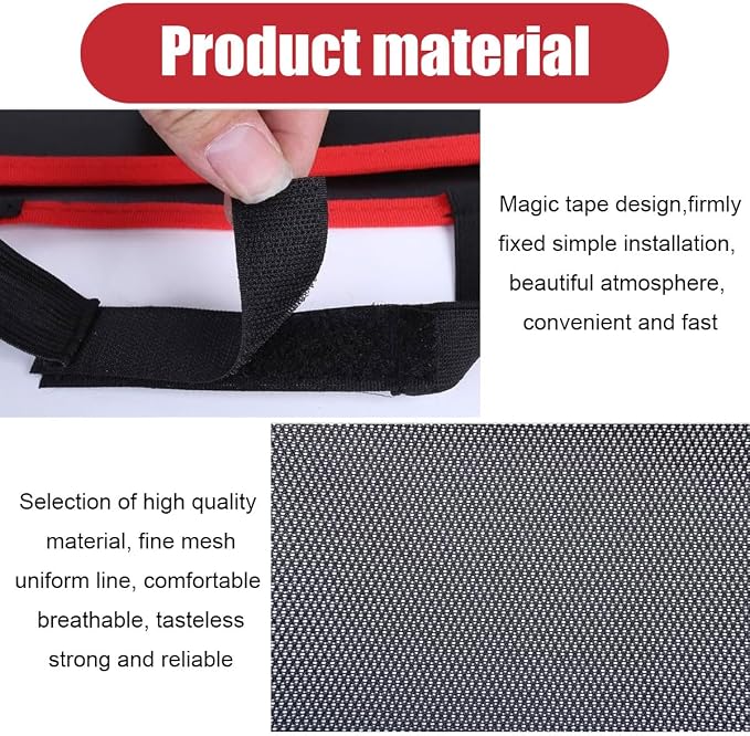 ZIMISI Car Net Pocket Handbag Holder, Auto Storage Organizer Between Front Seats, Large Capacity Vehicle Driver Storage Netting Pouch, Pet/Kids Car Barrier Accessories for Purse, Document (Red)