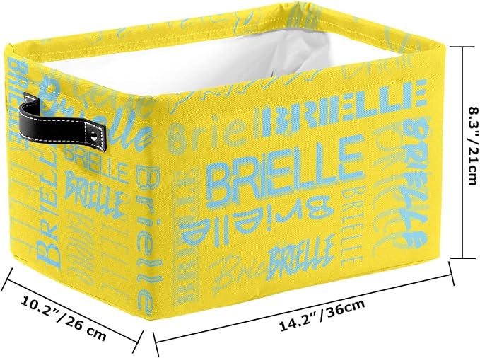 Personalized Storage Bins with Name Custom Kids Storage Basket Cubes Organizer with Handles for Organizing Boys and Girls Toys Shelf Closet Nursery Baskets Boxes, 1 Pack