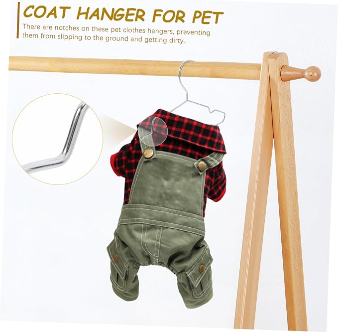 Luxshiny 10pcs Pet Hangers for Clothing Storage Versatile Steel Organizers for Pet Apparel Practical and Stylish Accessory