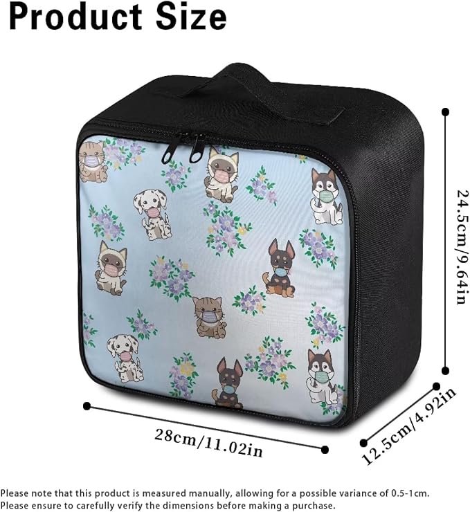 Cute First Aid Bag Empty Large Pet Nurse Medical Storage Bag Pattern Emergency Survival Pouch Bag for Camping Hiking Home Travel Empty First Aid Pouch 11" x 5" x 9.6"