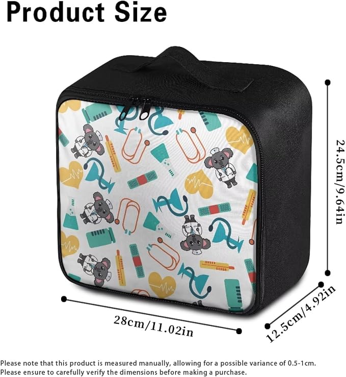 Medium Size First Aid Bag Empty Koala Doctors First Aid Pouches Empty Cute Emergency Pouch for School Travel Medicine Storage Bag Portable First Aid Kit Case Empty