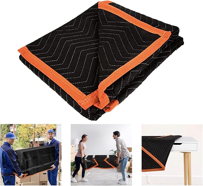 Large Moving Blankets 80 * 72in Heavy Duty Packing Blankets for Furniture Moving Shipping Wrapping Quilted Furniture Pads for Moving, Padded Mover Blankets