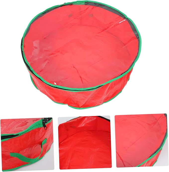 NOLITOY 1pc Christmas Wreath Storage Bag Window Holder for Holiday Garland Organization for Seasonal Decoration Storage