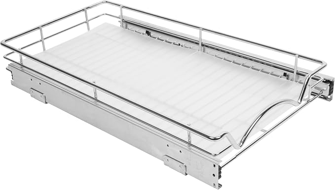 HOLDN’ STORAGE Hard Plastic Shelf Liner, 20" L x 10" W | Durable Plastic Shelf Liner Creates A Flat Surface For Cans, Bottles, Cookware, And Cabinet Essentials