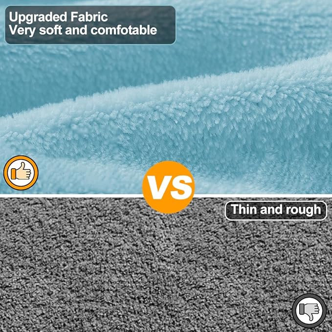 Medium to Large Size Dog Bathrobe, Quick Drying Super Absorbent, Warm Dog Towels, Adjustable Hoodies and Belts for Dog Bath Products (Blue, 5XL-Fit for 75 to 95 pounds)