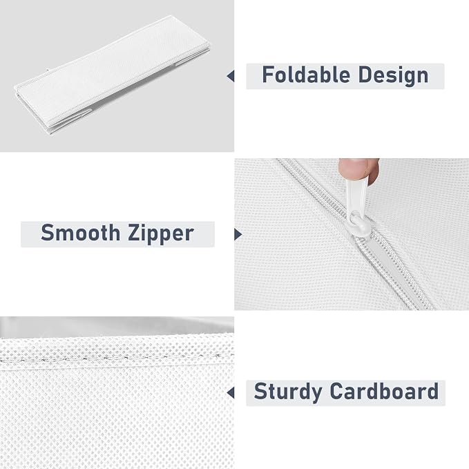 DIMJ Drawer Organizer Clothes Storage - 24 Pack Baby Dresser Organizer for Nursery, Small Fabric Closet Drawer Organizer Bins for Underwears Socks, Foldable Storage Dividers Organization for Bedroom