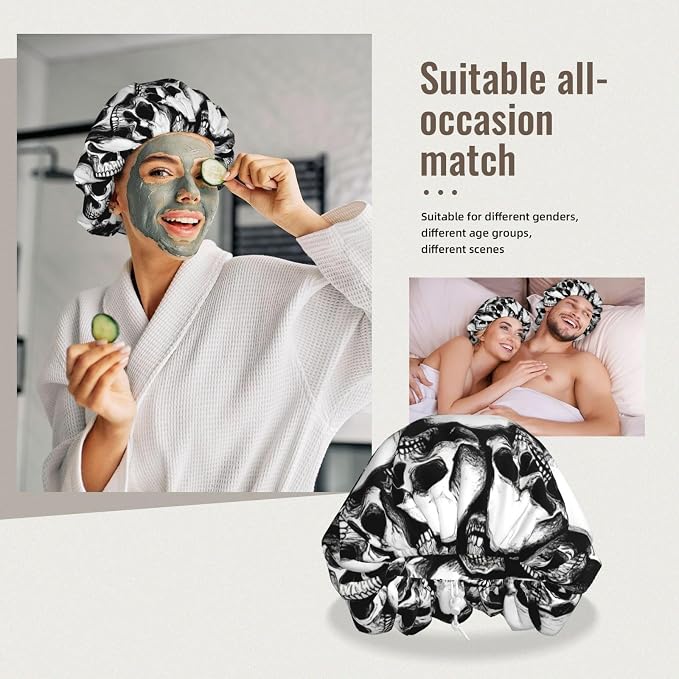 Adjustable Silk Satin Night Cap Women's Men's Sleep Cap