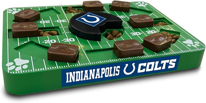 Pets First NFL Indianapolis Colts Puzzle Toy - Interactive Dog Puzzle Treat Toy (Pack of 2)