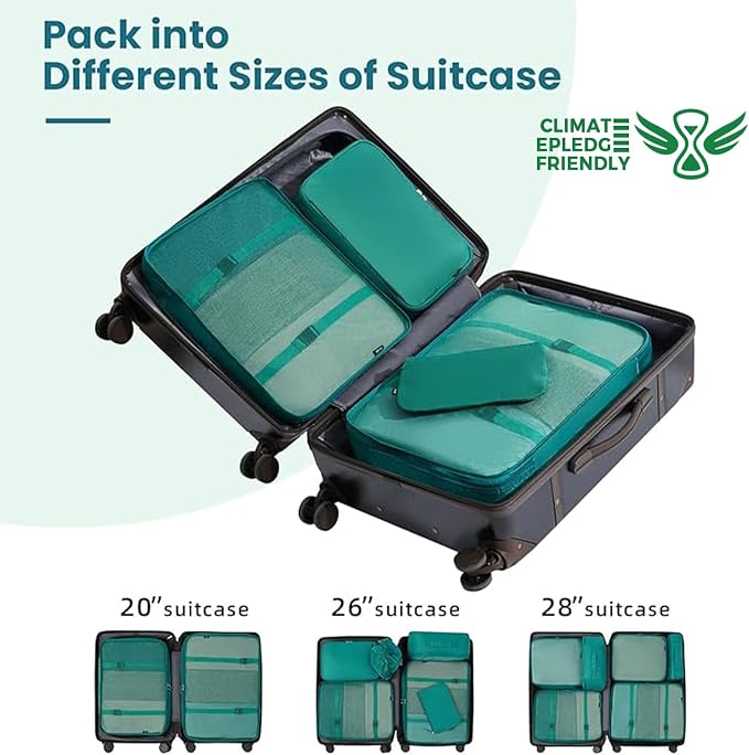 BAGAIL 6 Set/8 Set/10 Set Packing Cubes Various Sizes Packing Organizer for Travel Accessories Luggage Carry On Suitcase