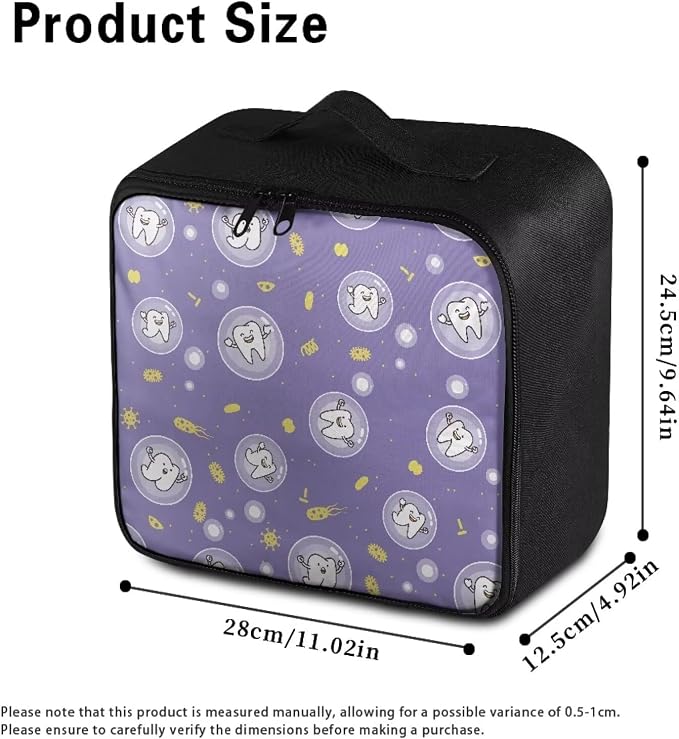 First Aid Bag Empty Dentist Pattern Medicine Storage Bag Cute Medium Sized Empty First Aid Bag Portable Medicine Bag for Traveling College Dorm Student School Purple