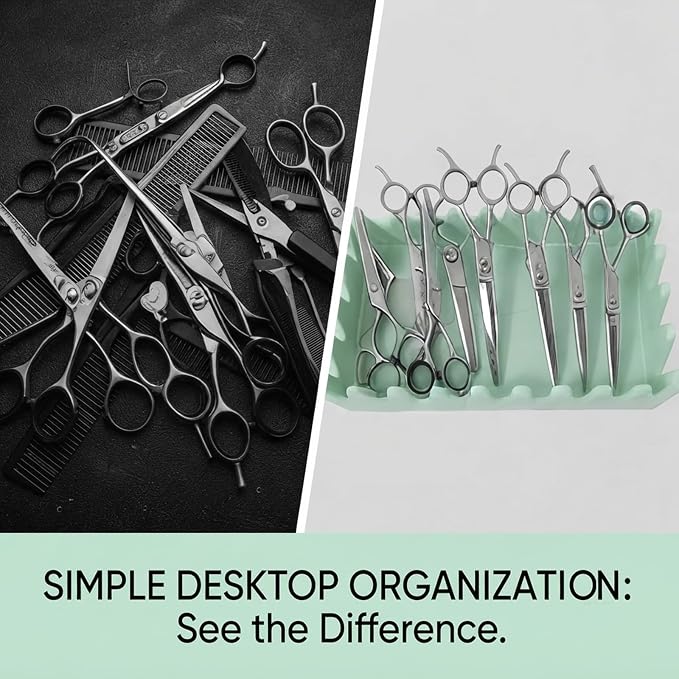 Pet Grooming Scissor Holder Dog Grooming Tool Organizer | Scissor Storage Rack for Pet Salon Workstations, Keeps Grooming Tools Organized for Dogs and Home Care Areas