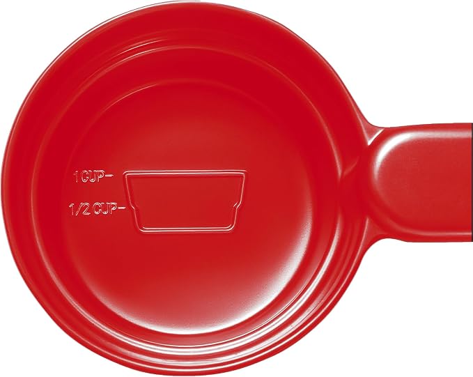 Joyinjojo Dog Food Scoop 1 Cup 1/2 Cup - Melamine Dog Food Measuring Cup, Pet Food Scoop for Dog Cat...Comfortable Long Handle for Easy to Scoop Food, Red 1 Cup