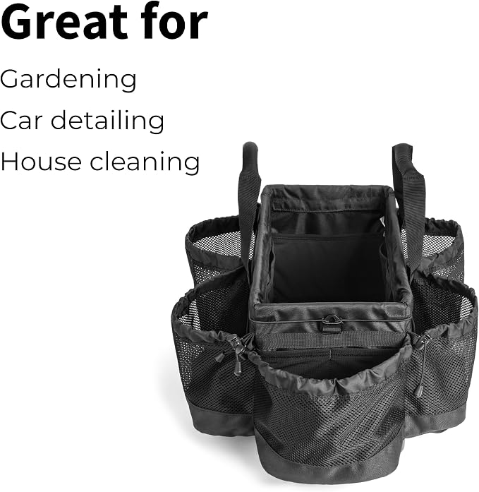Pro Caddy for House Cleaning, Auto Detailing, Bike Detailing, Cleaning Supplies and Tools, Jet Black