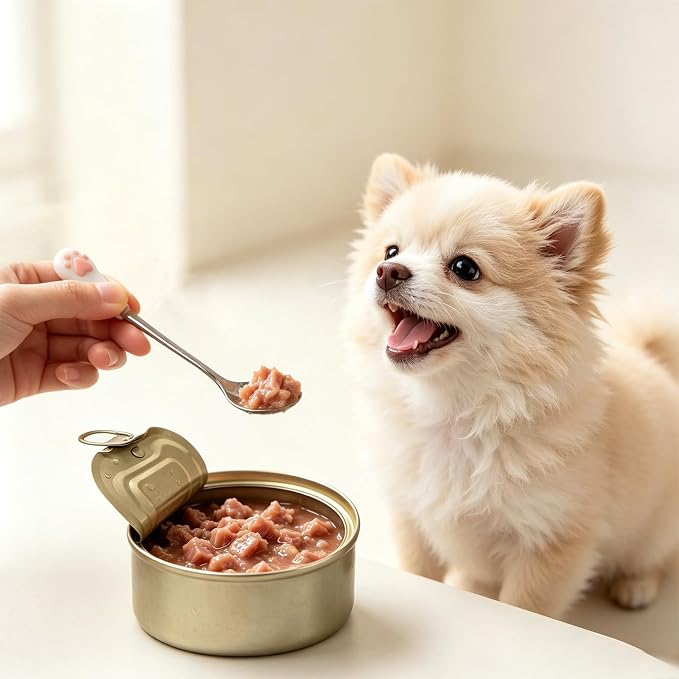 6PCS Set Cat Treat Spoon Squeeze,Can Lids, Opener Spatula and Spoon