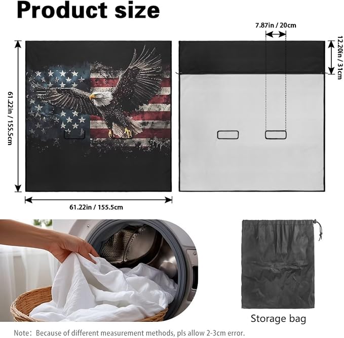 Renewold Pet Dog Car Back Seat Cover Car Seat Towel Cover Foldable Auto Rear Bench Towel Blanket for Running Yoga Workout Outdoor American Flag Eagle Athletic Travel Automotive Interior Accessories