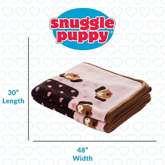 Snuggle Puppy Fleece Blanket for Dogs, Machine Washable, 48 x 30 in
