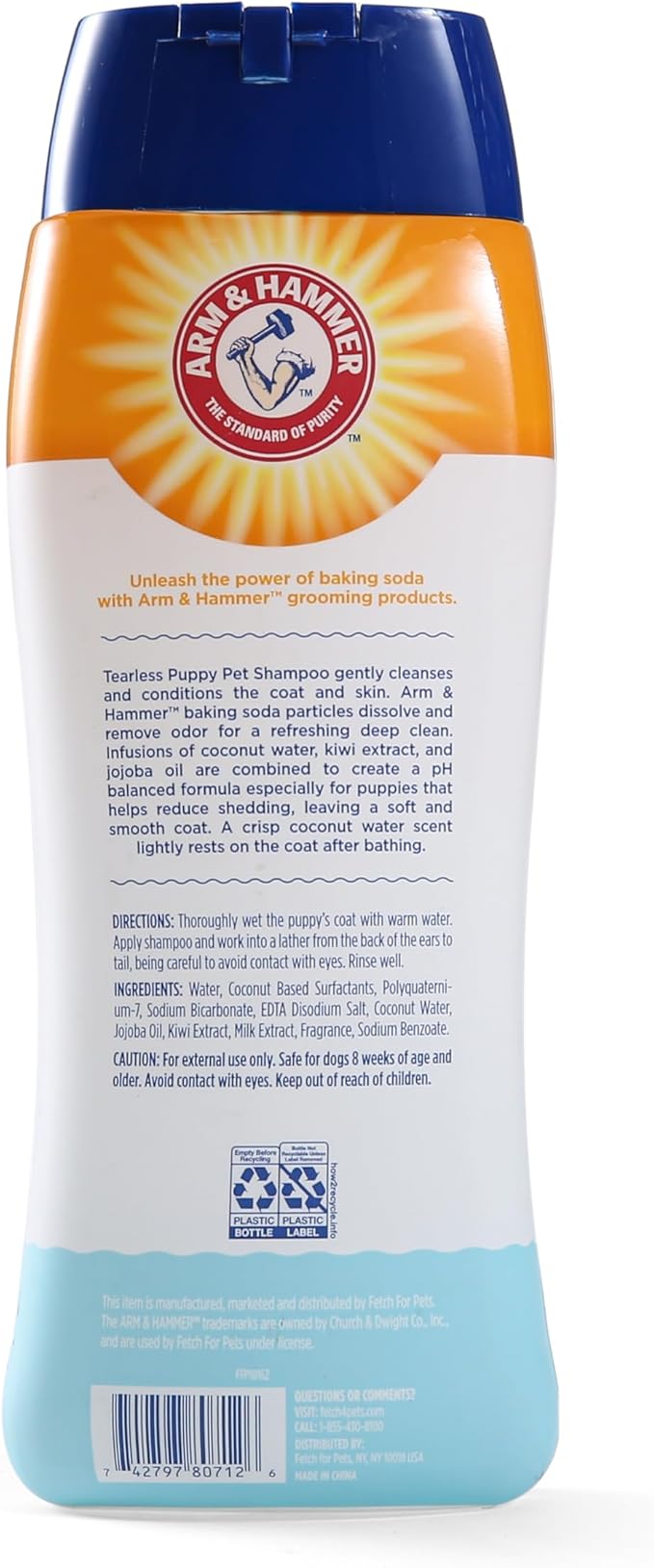 Arm & Hammer for Pets Tearless Puppy Shampoo | Gentle & Effective Tearless Shampoo for All Dogs & Puppies | Coconut Water Scent Your Dog Will Love, 20 Ounces - 6 Pack