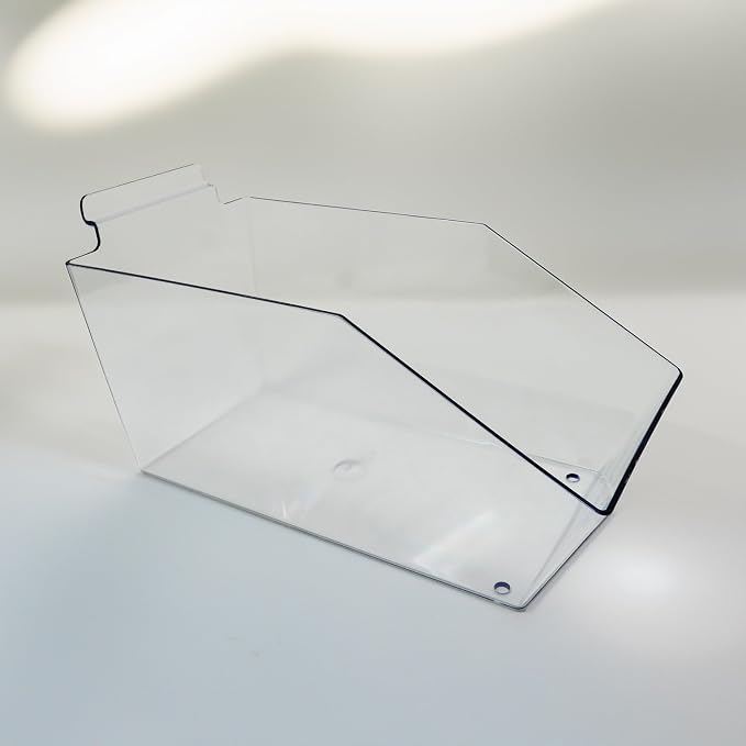 Clear Slatwall Bins Large Bin 6" L x 5.5" H x 11.5" D - 10 Pack