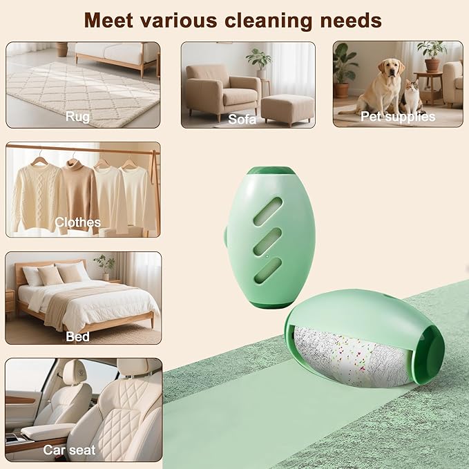Extra Sticky Reusable Lint Roller for Pet Hair & Clothes - Heavy Duty Washable Travel Size, Portable Home Quick Clean Lint Remover