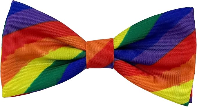 Huxley & Kent Pet Bow Tie for Dogs & Cats, Equality, Small/Medium | Hook & Loop Attaches to Any Collar, Soft Polyester, Lightweight & Machine Washable, Perfect for Holidays & Photos