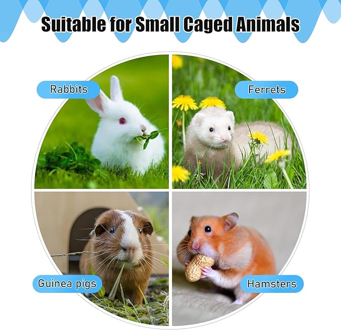 Automatic Rabbit Watering System, Rabbit Waterer Kit System Gravity Fed Include 6 Sets of Nipple Drinkers and 16 Feet of ID 5/16" Hose