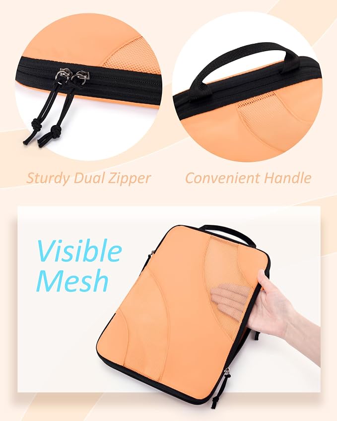 BAGSMART Compression Packing Cubes for Travel | Lightweight suitcase organizers bag set, space-saving double zipper expansion for carry-on luggage & travel organization