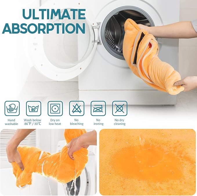 Avont Dog Bathrobe - Super Absorbent Pet Drying Towel Bath Robes After Bath Shower Swim Wet Walk for Puppies -Yellow(XXL)